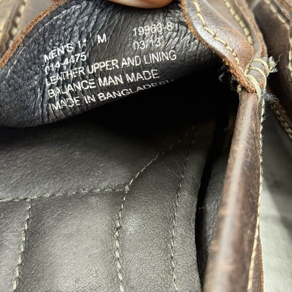 JF J Ferrar Men's Size 11 Brown Leather Slip On Moc Driving Loafer Shoes - Picture 11 of 12